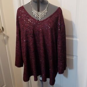 Faded Glory woman Sparkly 26/28 Blouse